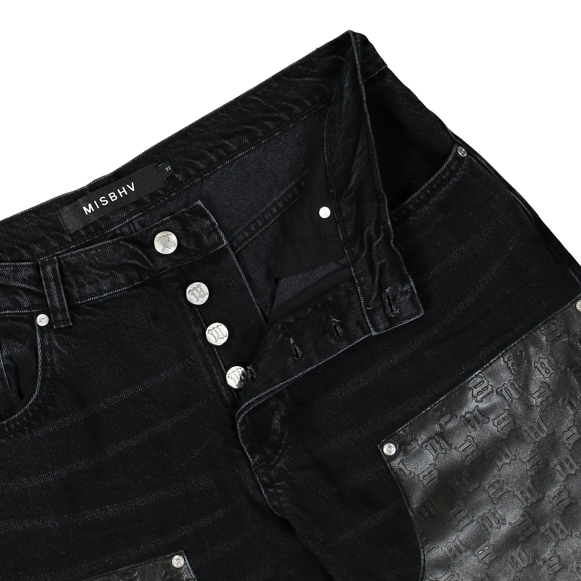 MISBHV Dark Room Carpenter Trousers Black Detail view 4 | Gate