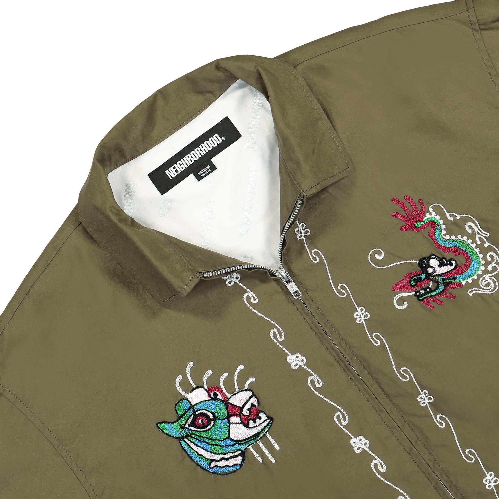 Neighborhood Souvenir LS Shirt Olive Detail view 3 | Gate