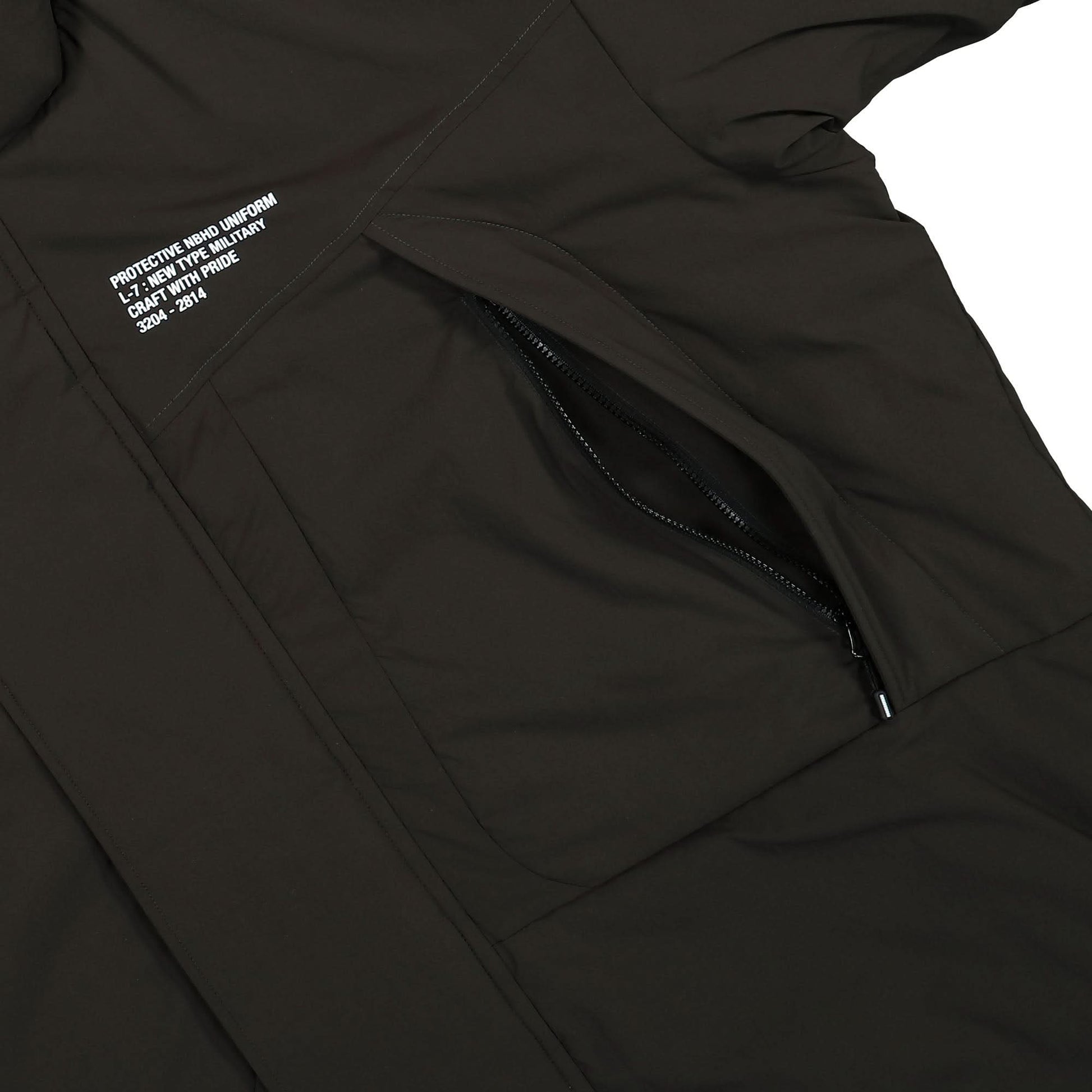 Neighborhood Monster Parka Black Detail view 4 | Gate