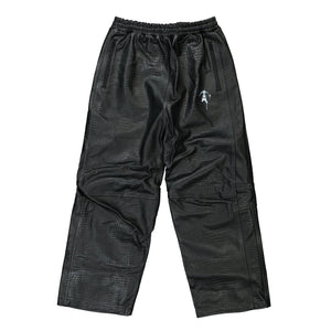 Embossed Leather Track Pants