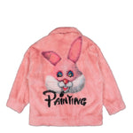 Doublet Hand-Painted Fur Jacket Pink Detail view 2 | Gate