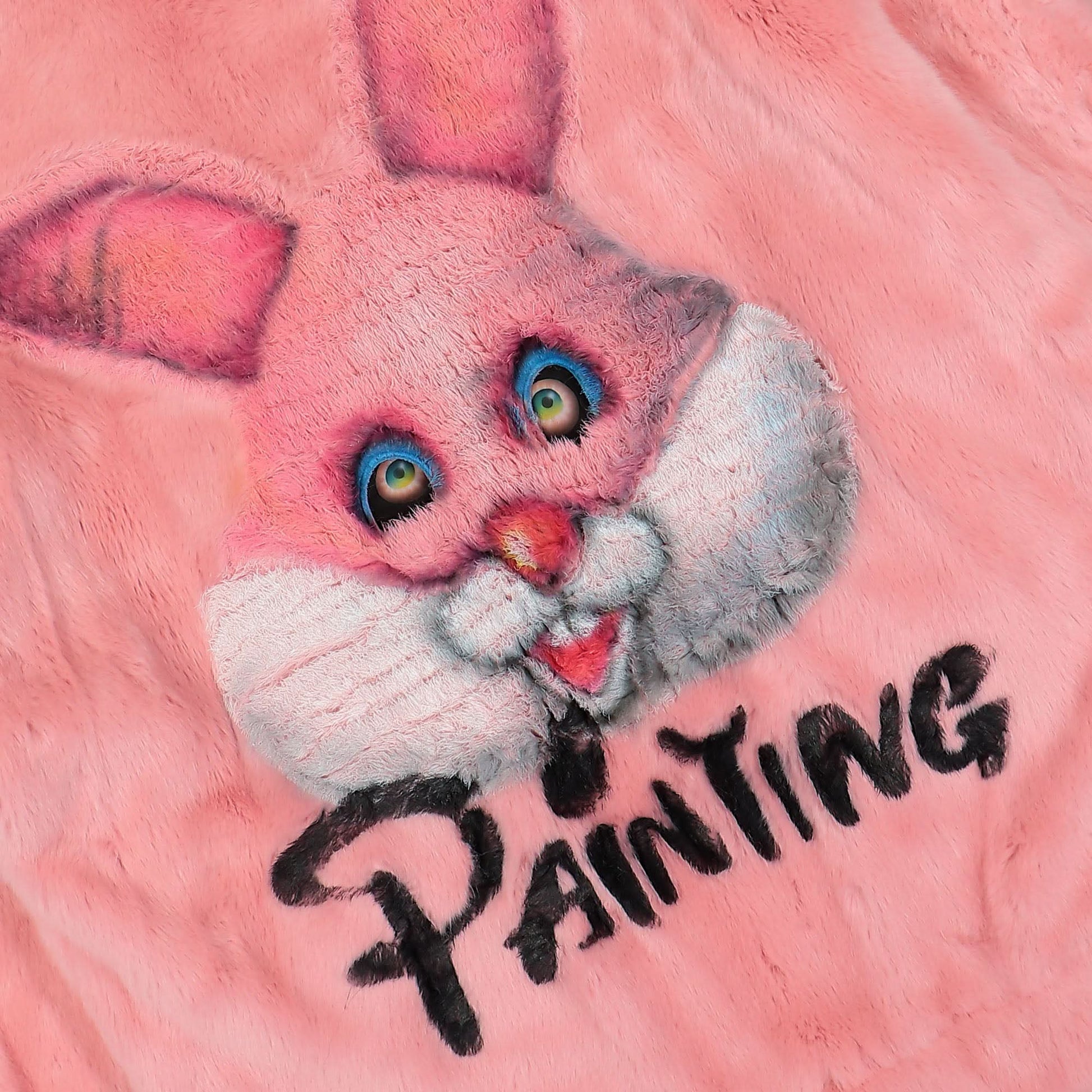 Doublet Hand-Painted Fur Jacket Pink Detail view 4 | Gate