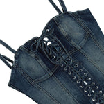 Lara Laced Denim Corset