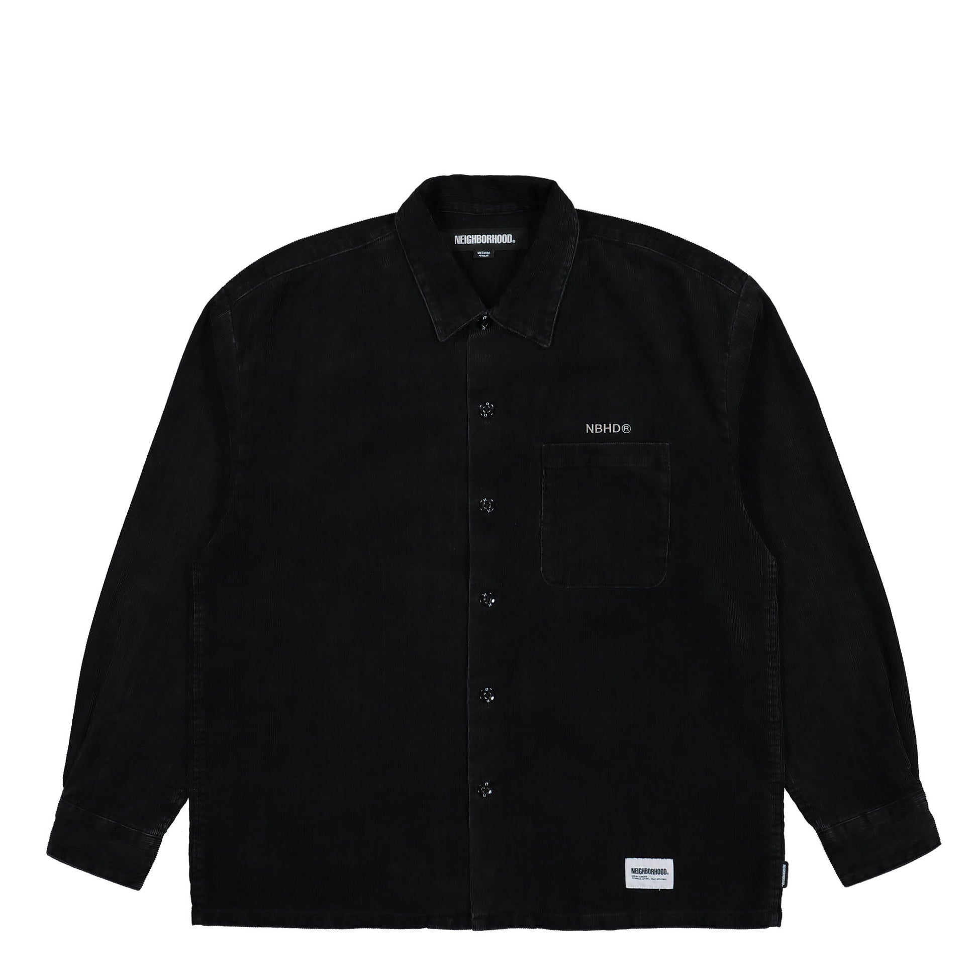 Neighborhood Corduroy Shirt LS Black Detail view 1 | Gate