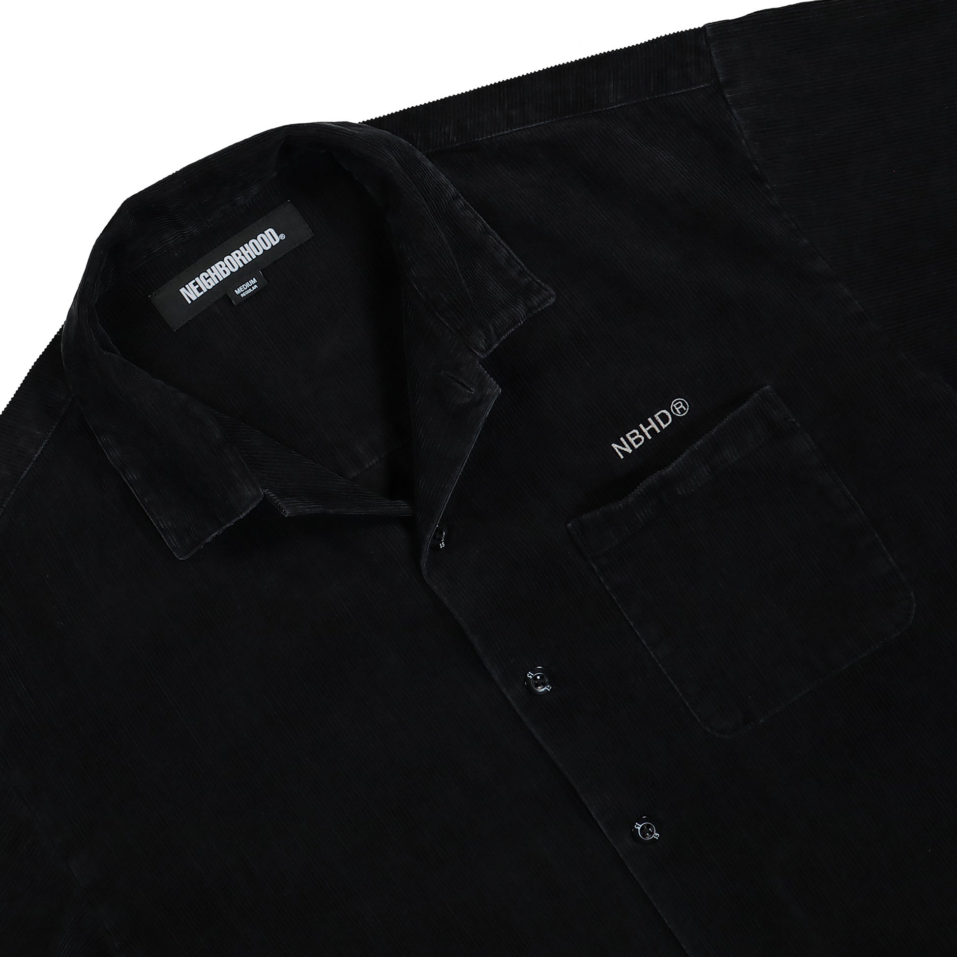Neighborhood Corduroy Shirt LS Black Detail view 3 | Gate
