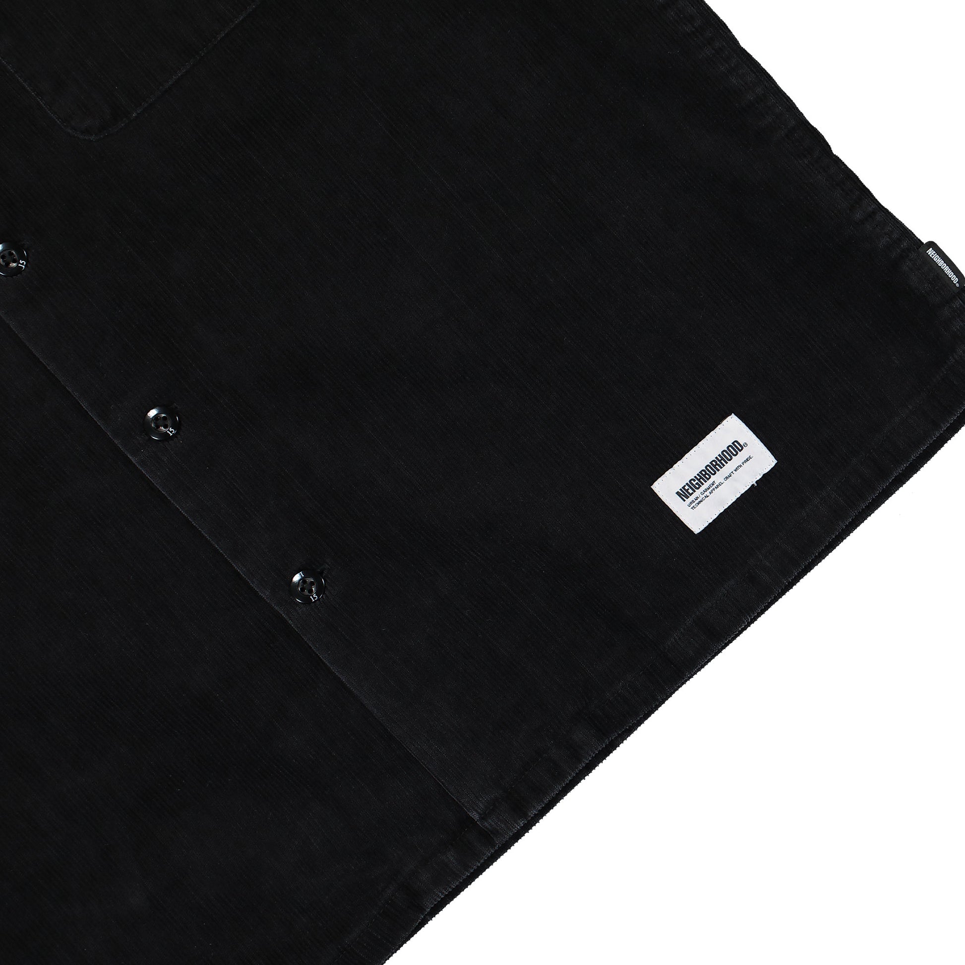 Neighborhood Corduroy Shirt LS Black Detail view 4 | Gate