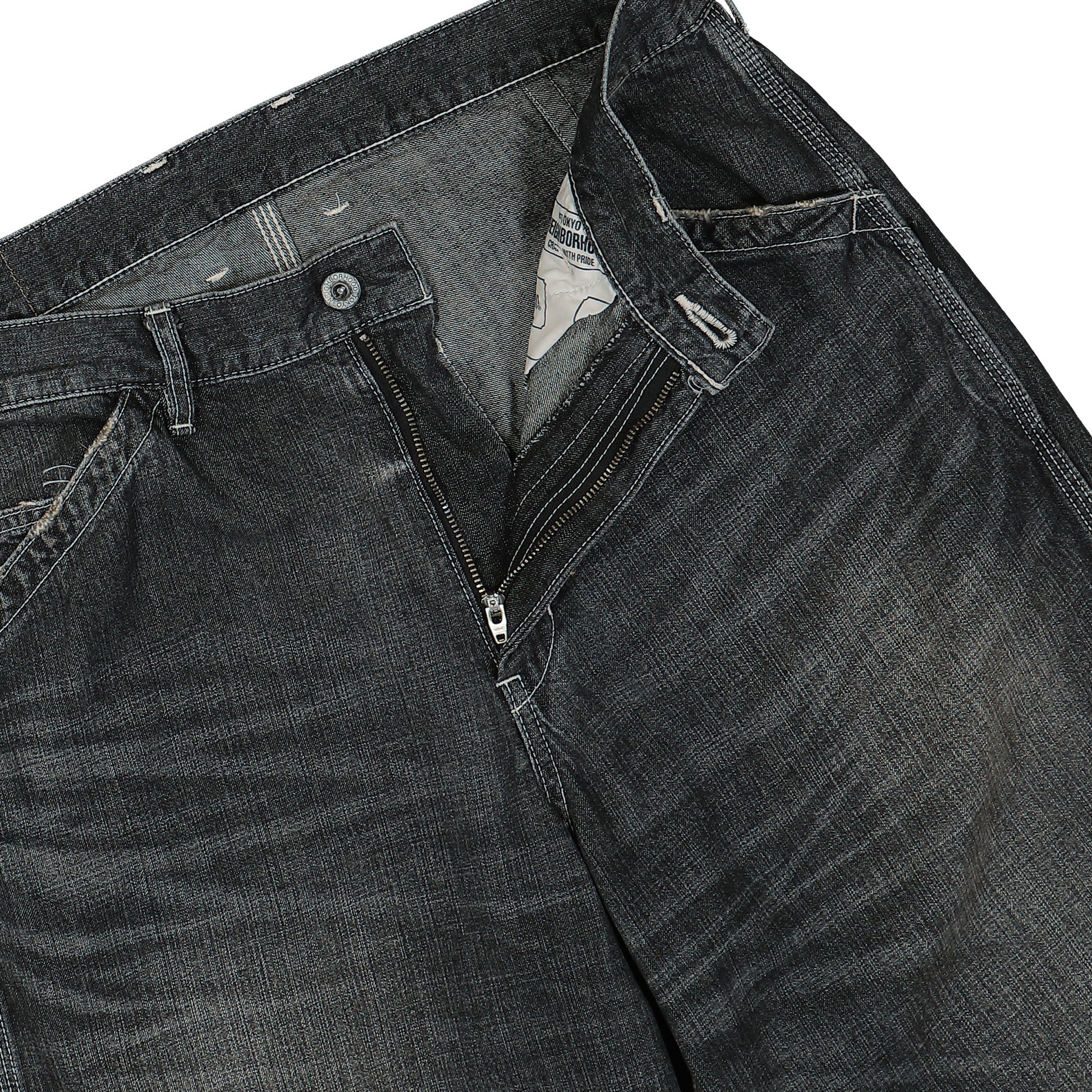 Neighborhood Washed Utility Pants Black Detail view 4 | Gate