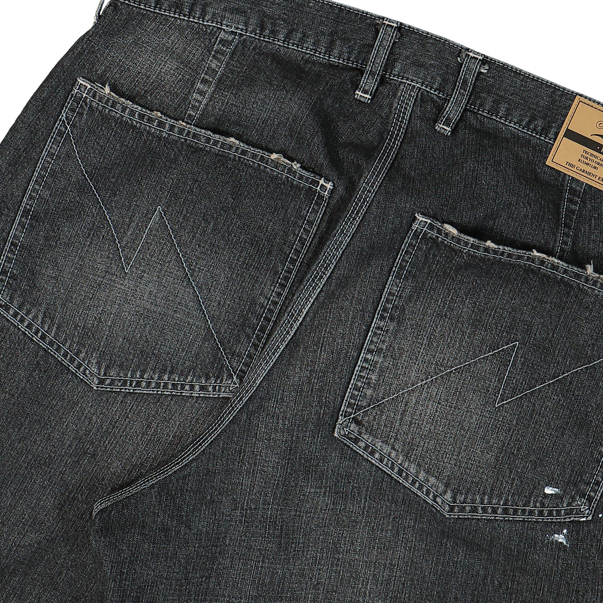 Neighborhood Washed Utility Pants Black Detail view 5 | Gate