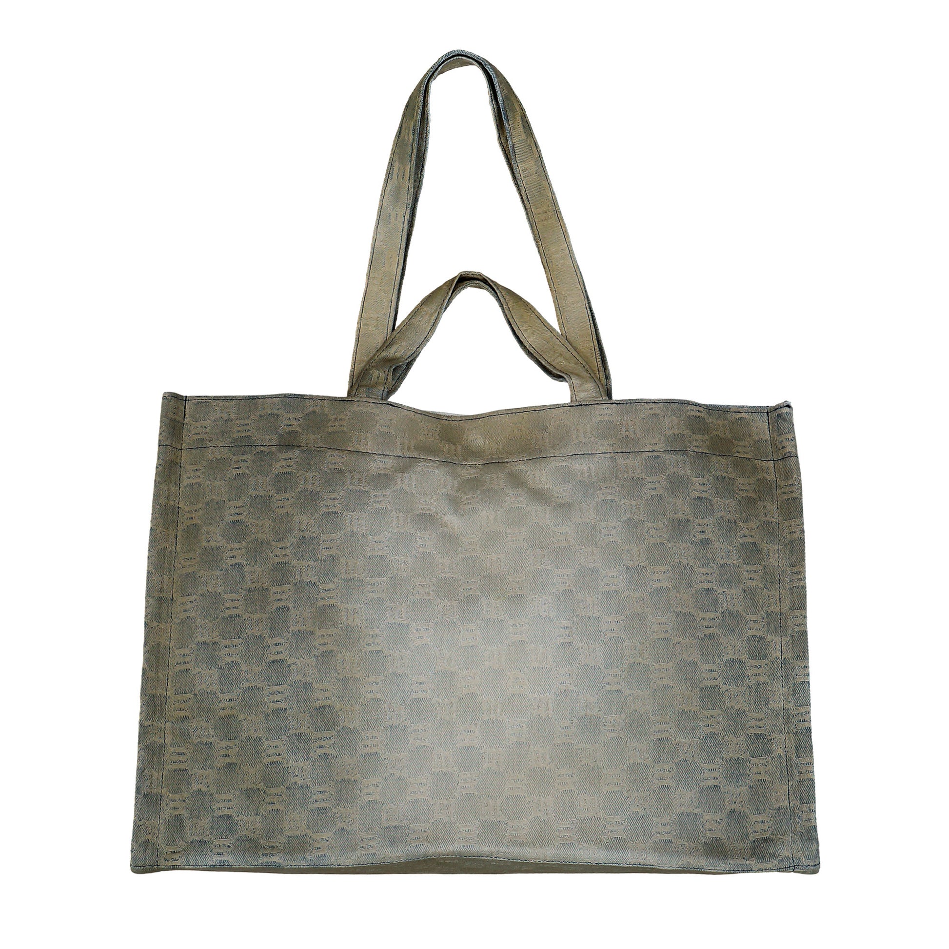 MISBHV Jacquard Monogram Tote Bag Dirt Denim Tote Bags 4020HSA400 Detail View 2 | GATE
