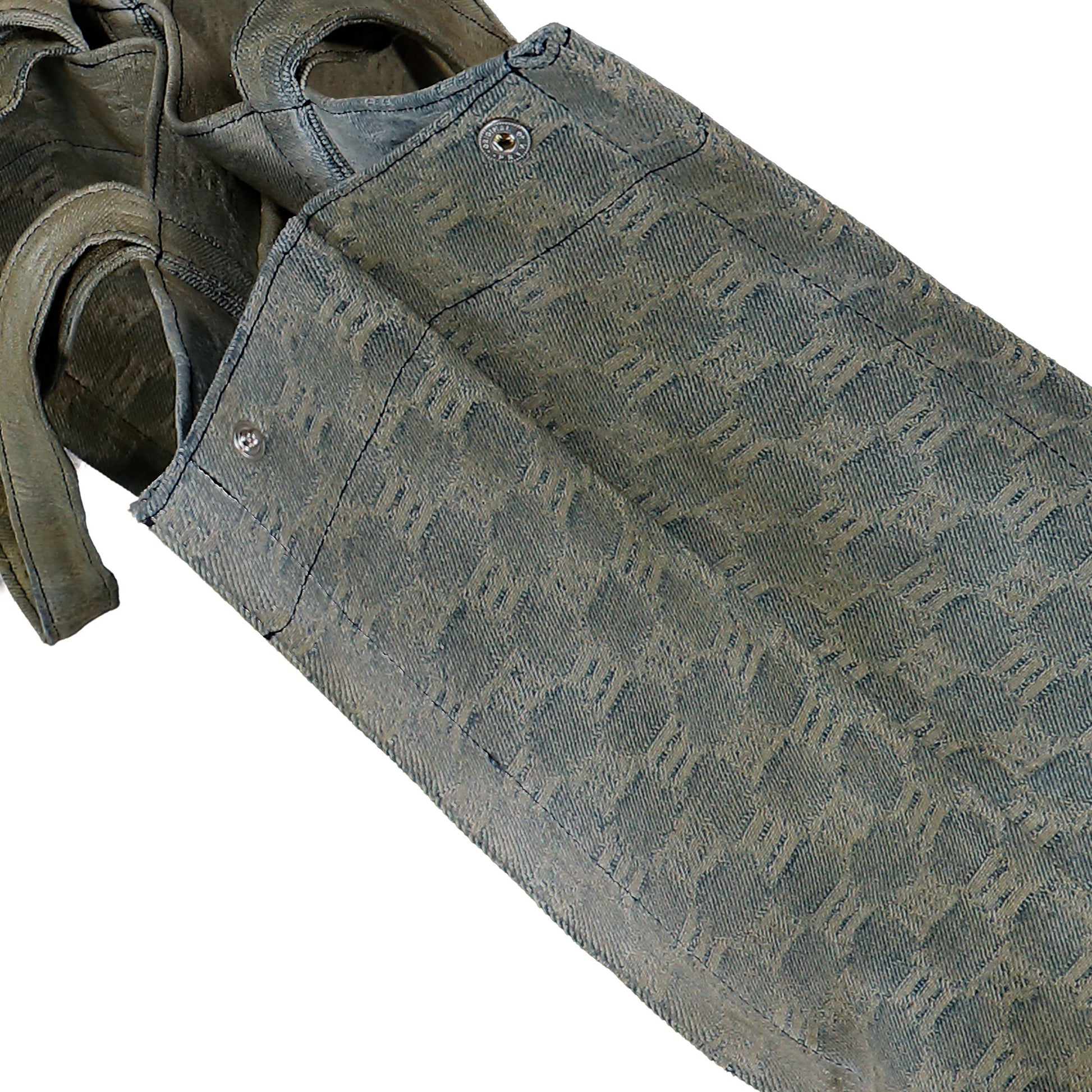 MISBHV Jacquard Monogram Tote Bag Dirt Denim Tote Bags 4020HSA400 Detail View 4 | GATE
