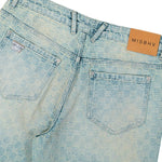 MISBHV Monogram Ocean Washed Jeans Pale Blue Denim 250M316 Detail View 5 | GATE