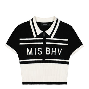 MISBHV Fluffy Cannes Cropped Polo Black Detail view 1 | Gate