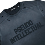 MISBHV Pseudo Intellectual T-Shirt Washed Black T-Shirts 251M114 Detail View 3 | GATE