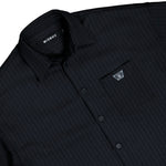 MISBHV Pinstripe Overshirt Black Shirts 251M141 Detail View 3 | GATE