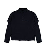 MISBHV Layered Polo Longsleeve Washed Black Longsleeves 251M153 Detail View 1 | GATE