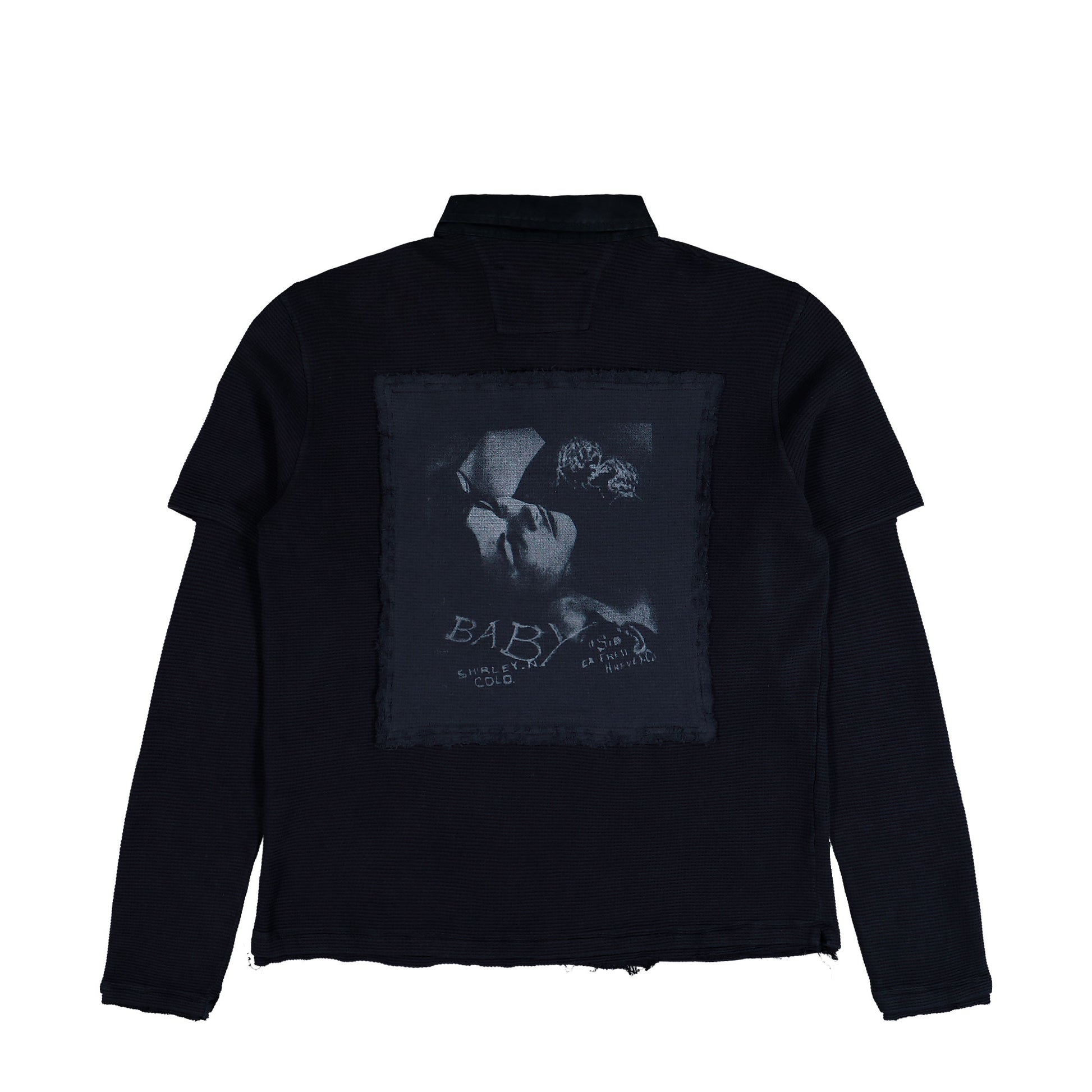 MISBHV Layered Polo Longsleeve Washed Black Longsleeves 251M153 Detail View 2 | GATE