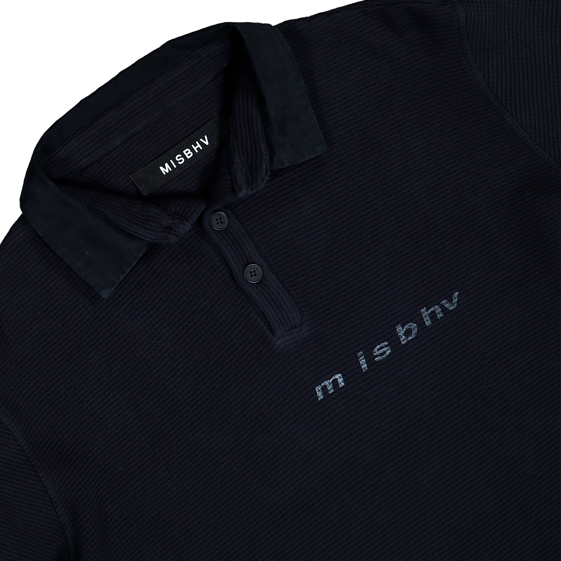 MISBHV Layered Polo Longsleeve Washed Black Longsleeves 251M153 Detail View 3 | GATE