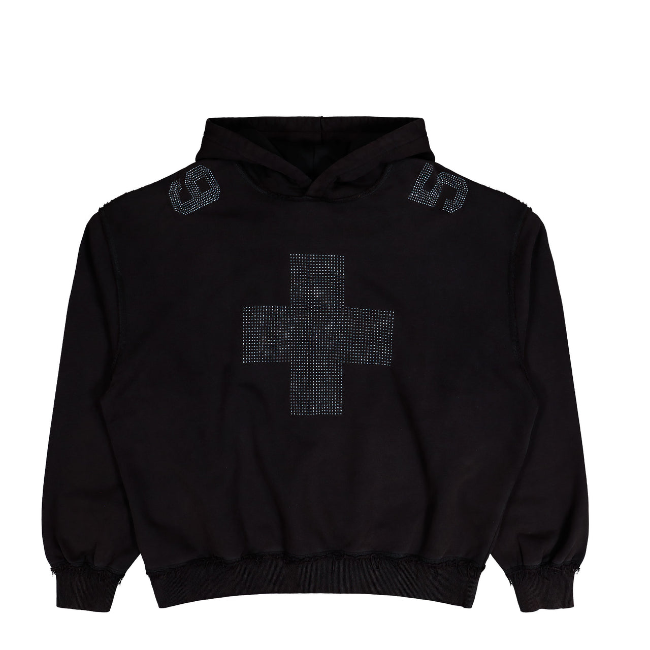 MISBHV Cross Hoodie Washed Black Hoodies 251M207 Detail View 1 | GATE