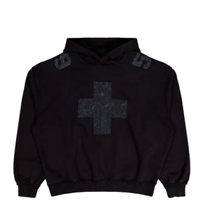 MISBHV Cross Hoodie Washed Black Hoodies 251M207 Detail View 1 | GATE