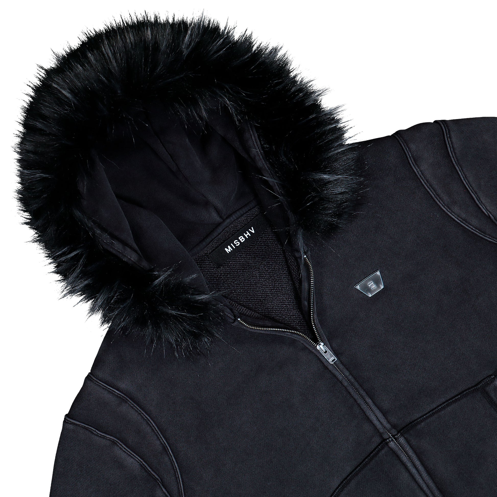 MISBHV Star Teddy Fur Hoodie Black Hoodies 251M234 Detail View 3 | GATE