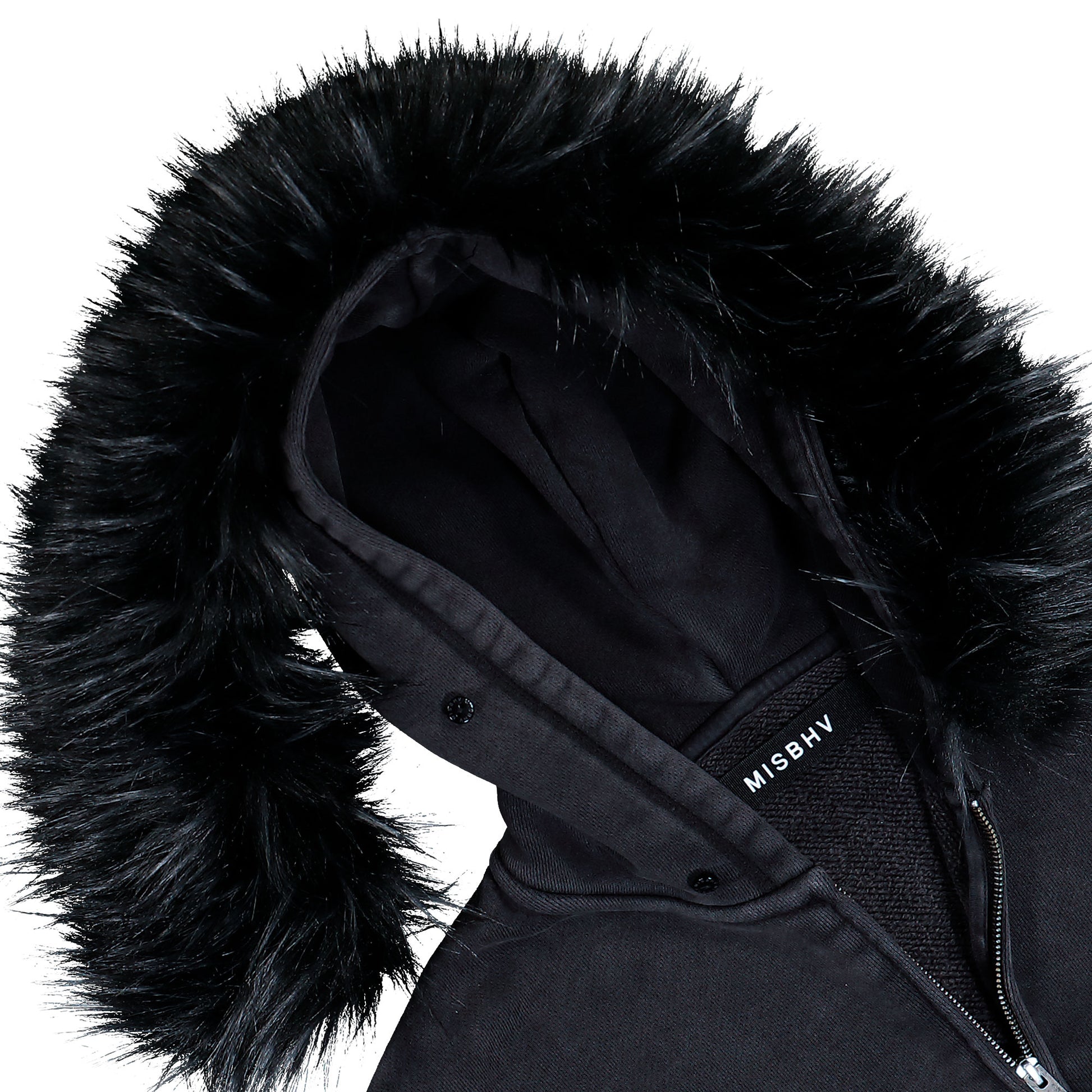 MISBHV Star Teddy Fur Hoodie Black Hoodies 251M234 Detail View 4 | GATE