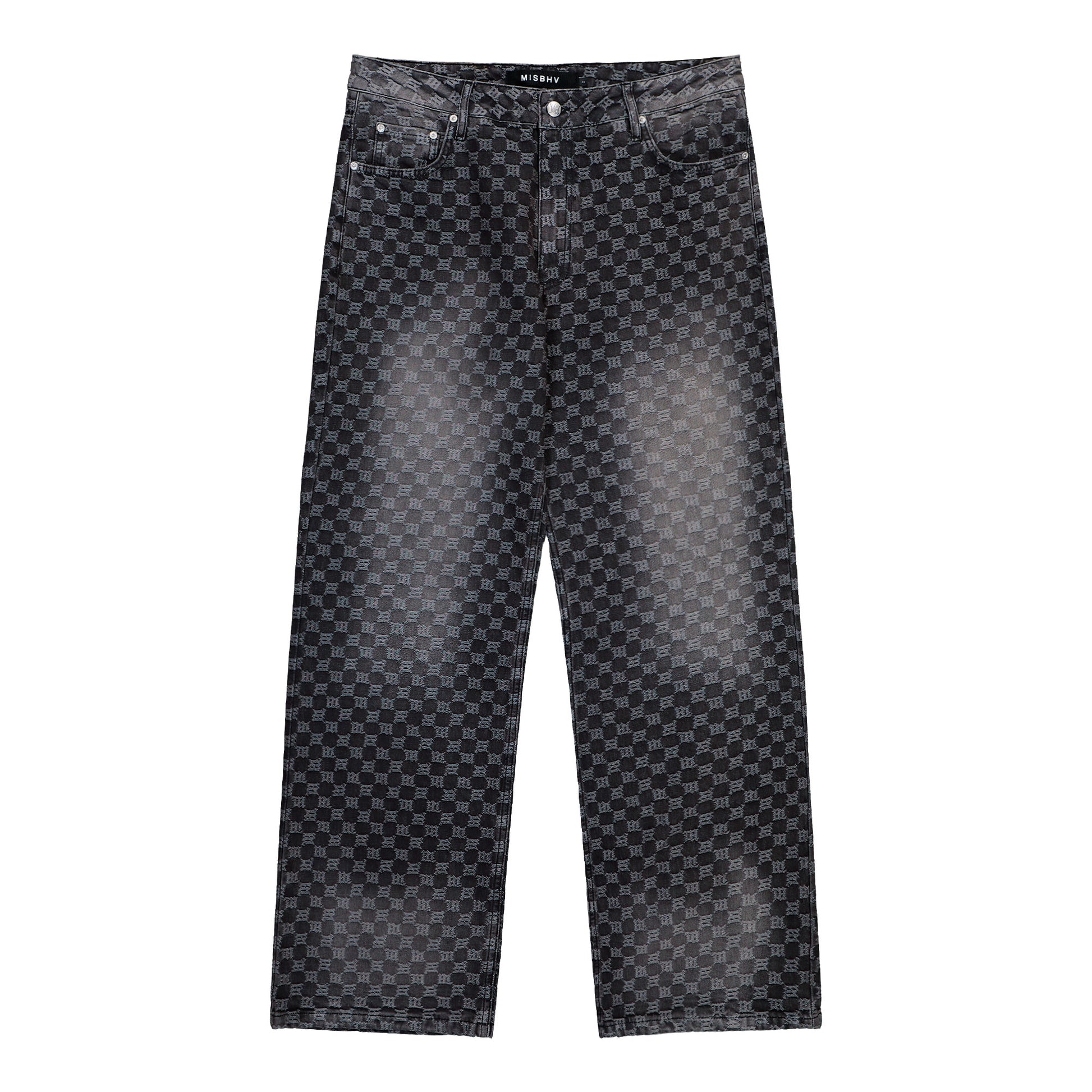 MISBHV Austin Monogram Jeans Washed Black Denim 251M303 Detail View 1 | GATE