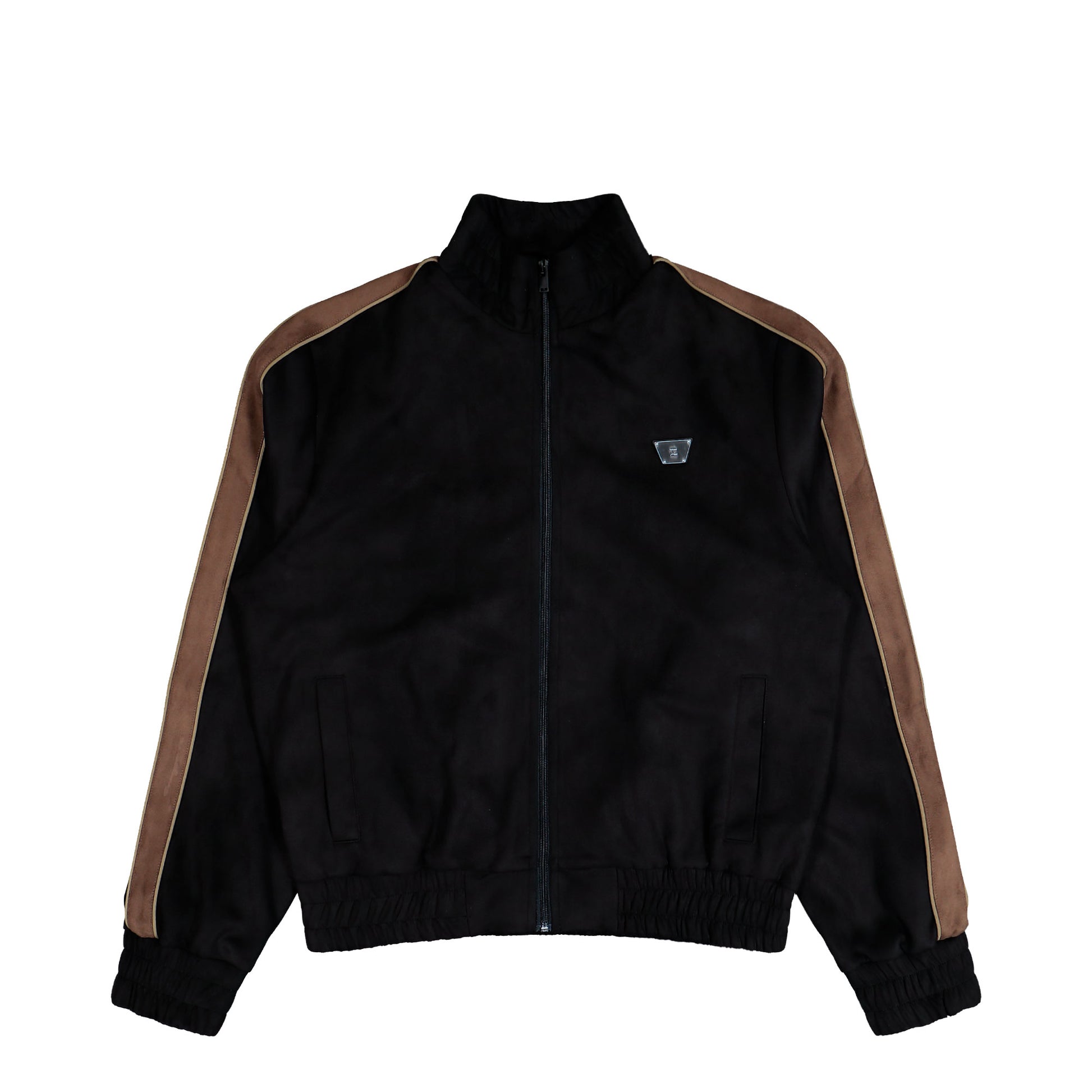 MISBHV Faux Suede Track Jacket Black Jackets 251M417 Detail View 1 | GATE