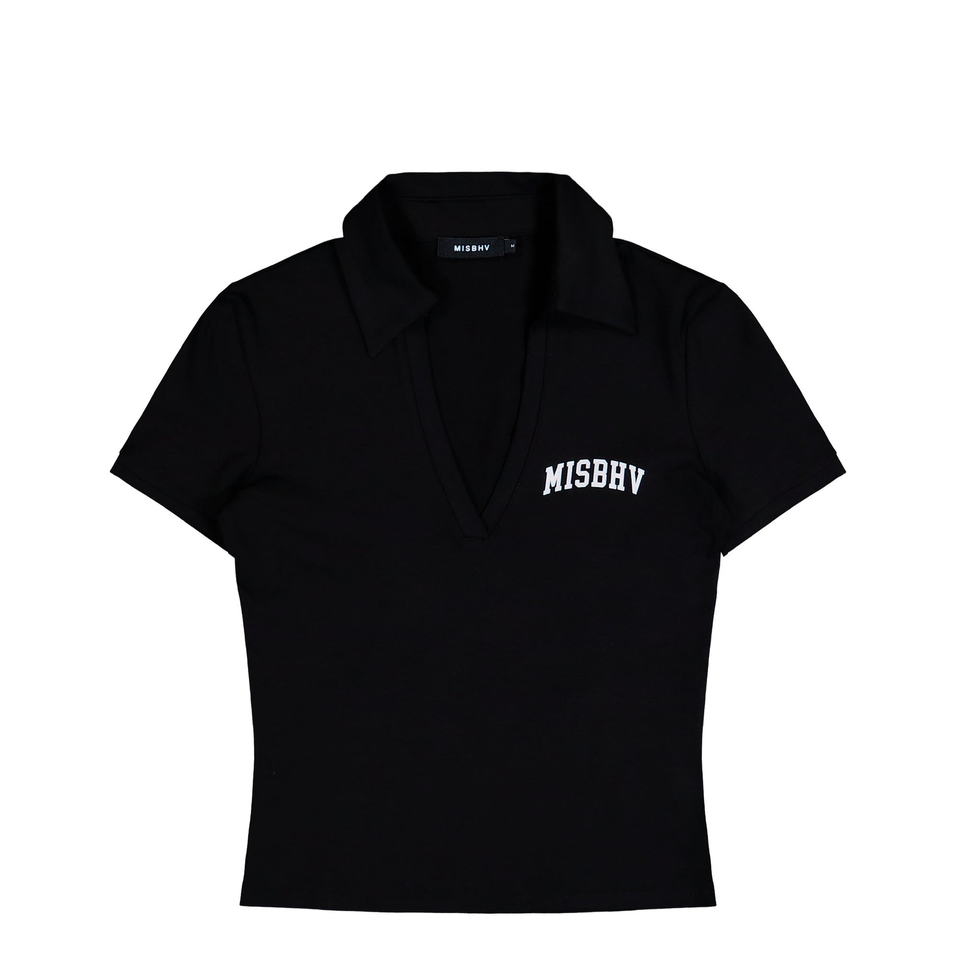 MISBHV Polo Top Black Tops 251W111 Detail View 1 | GATE