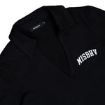 MISBHV Polo Top Black Tops 251W111 Detail View 3 | GATE