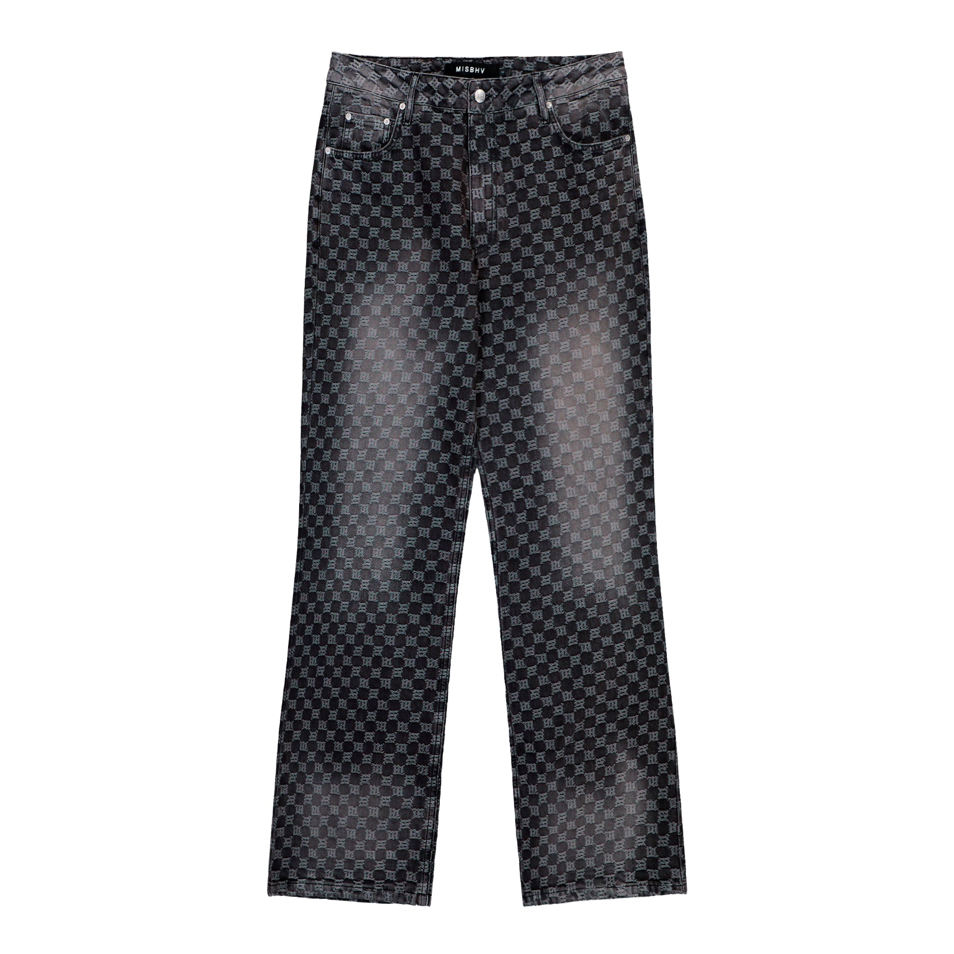 MISBHV Austin Monogram Jeans Washed Black Denim 251W303 Detail View 1 | GATE