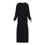 MISBHV Community Maxi Dress Washed Black Dresses 251W820 Detail View 2 | GATE