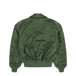 Thug Club x Alpha Industries CWU-45P Rivet Edition Sage Green Bomber & Varsity Jackets 258150-01 Detail View 2 | GATE
