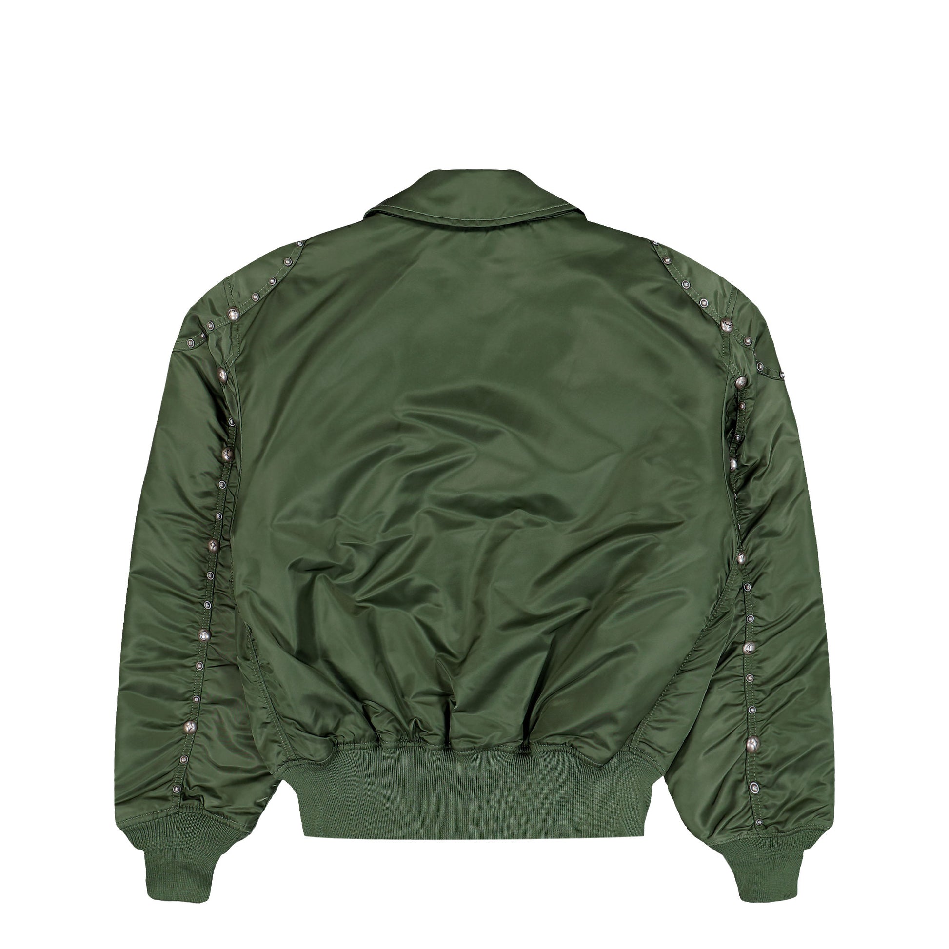 Thug Club x Alpha Industries CWU-45P Rivet Edition Sage Green Bomber & Varsity Jackets 258150-01 Detail View 2 | GATE
