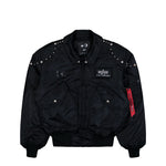 Thug Club x Alpha Industries CWU-45P Rivet Edition Black Bomber & Varsity Jackets 258150-03 Detail View 1 | GATE
