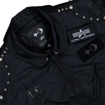 Thug Club x Alpha Industries CWU-45P Rivet Edition Black Bomber & Varsity Jackets 258150-03 Detail View 4 | GATE
