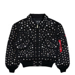 Thug Club x Alpha Industries CWU-45P All Over Rivet Edition Black Bomber & Varsity Jackets 258151-03 Detail View 1 | GATE
