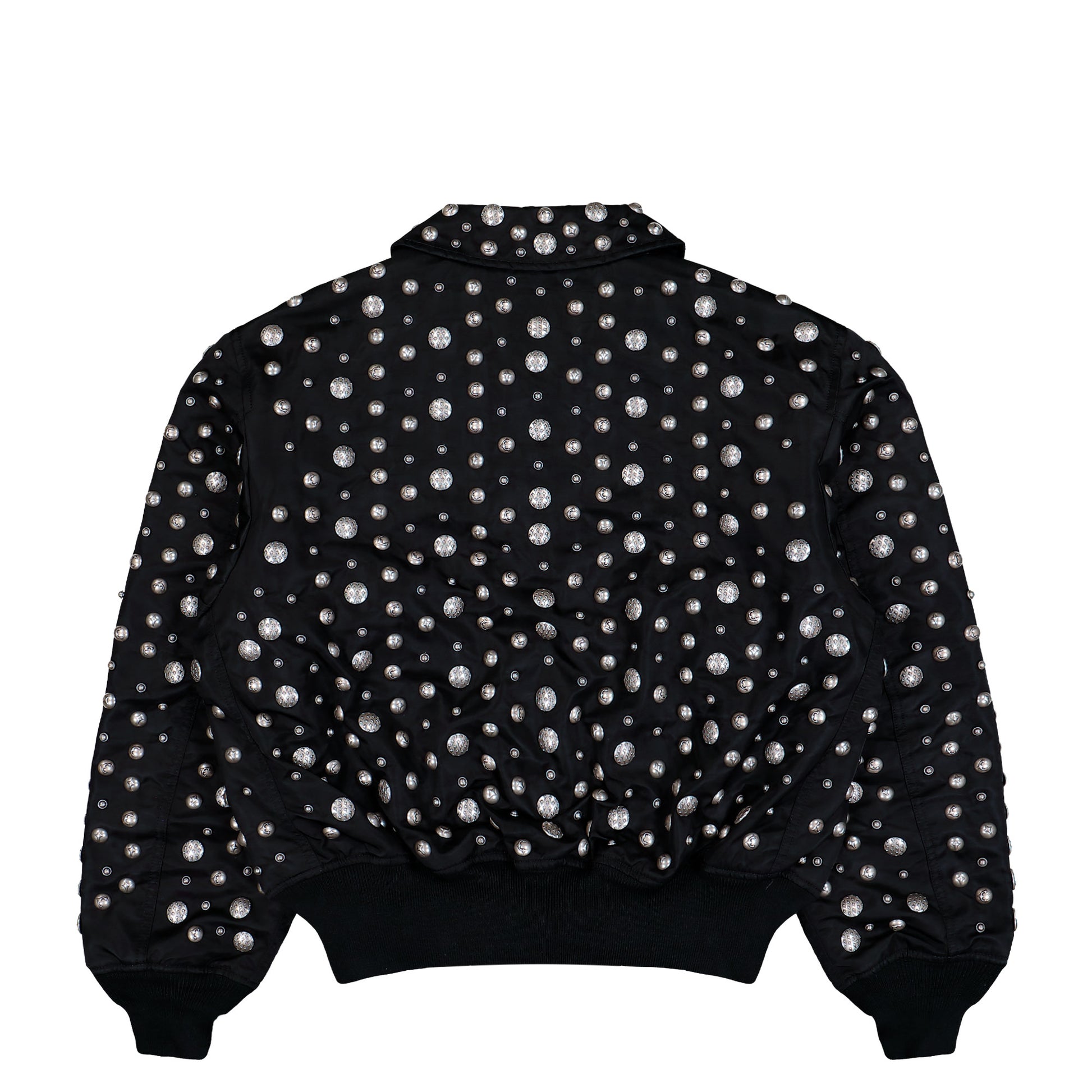Thug Club x Alpha Industries CWU-45P All Over Rivet Edition Black Bomber & Varsity Jackets 258151-03 Detail View 2 | GATE
