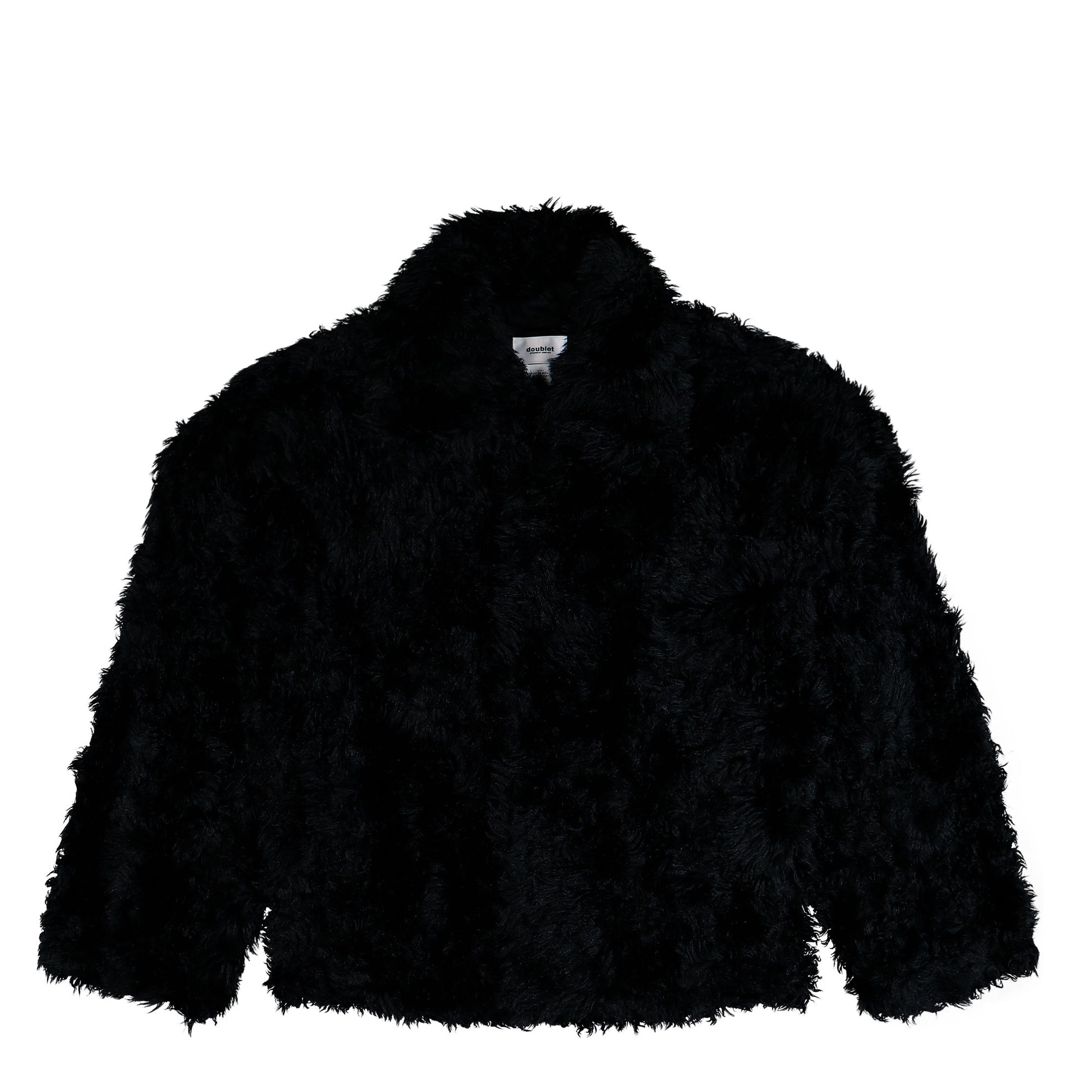 Doublet Sinister Mouth Faux Fur Jacket Black Jackets 25AW15BL228 Detail View 1 | GATE
