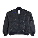 Doublet Key Chain Decorated Bomber Jacket Grey Jackets 25AW18BL223 Detail View 1 | GATE