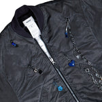 Doublet Key Chain Decorated Bomber Jacket Grey Jackets 25AW18BL223 Detail View 3 | GATE