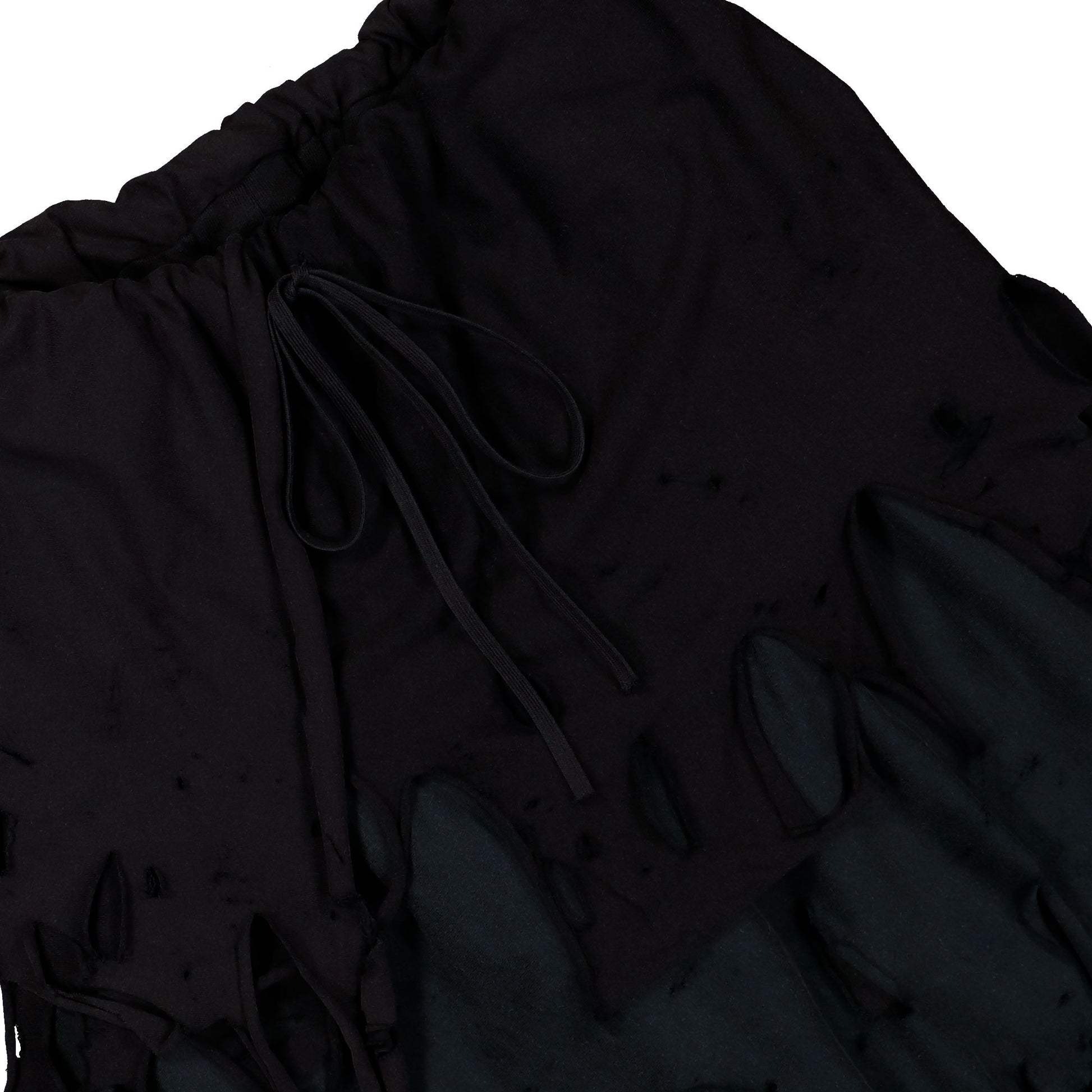 Doublet Phantom Frayed Sweatpants Black Sweat & Track Pants 25AW34PT327 Detail View 4 | GATE