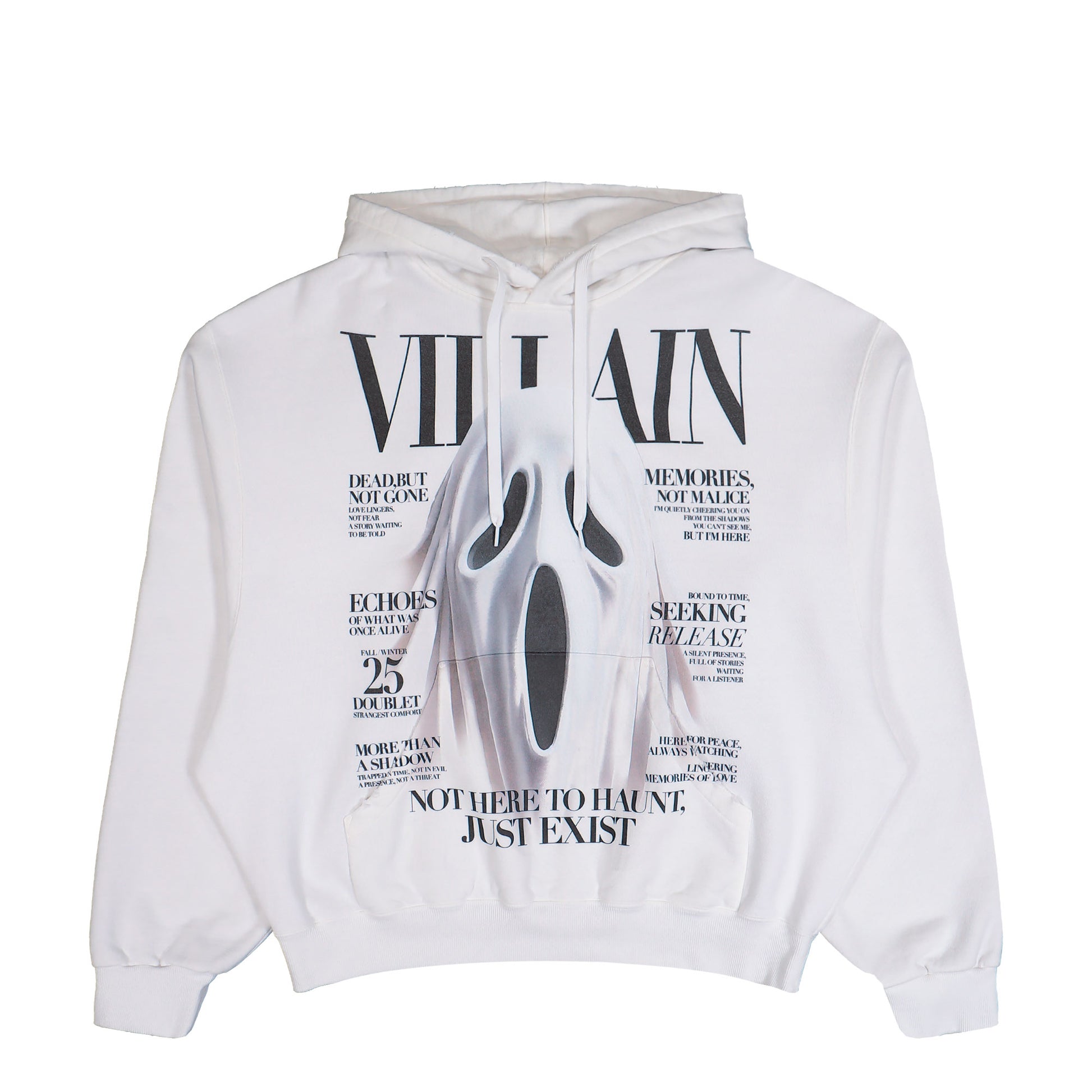 Doublet Villain Cover Print Hoodie White Hoodies 25AW47CS410 Detail View 1 | GATE