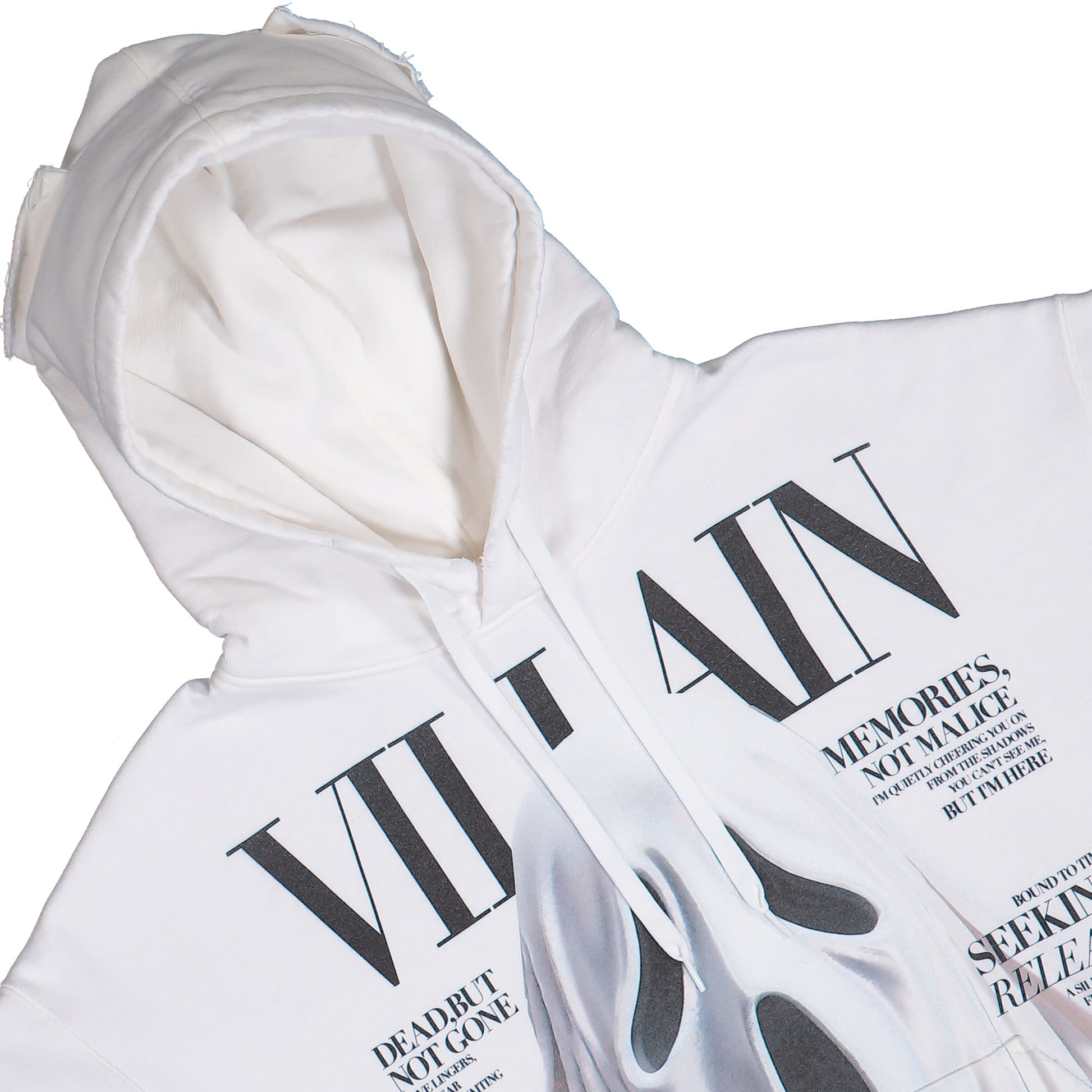 Doublet Villain Cover Print Hoodie White Hoodies 25AW47CS410 Detail View 4 | GATE
