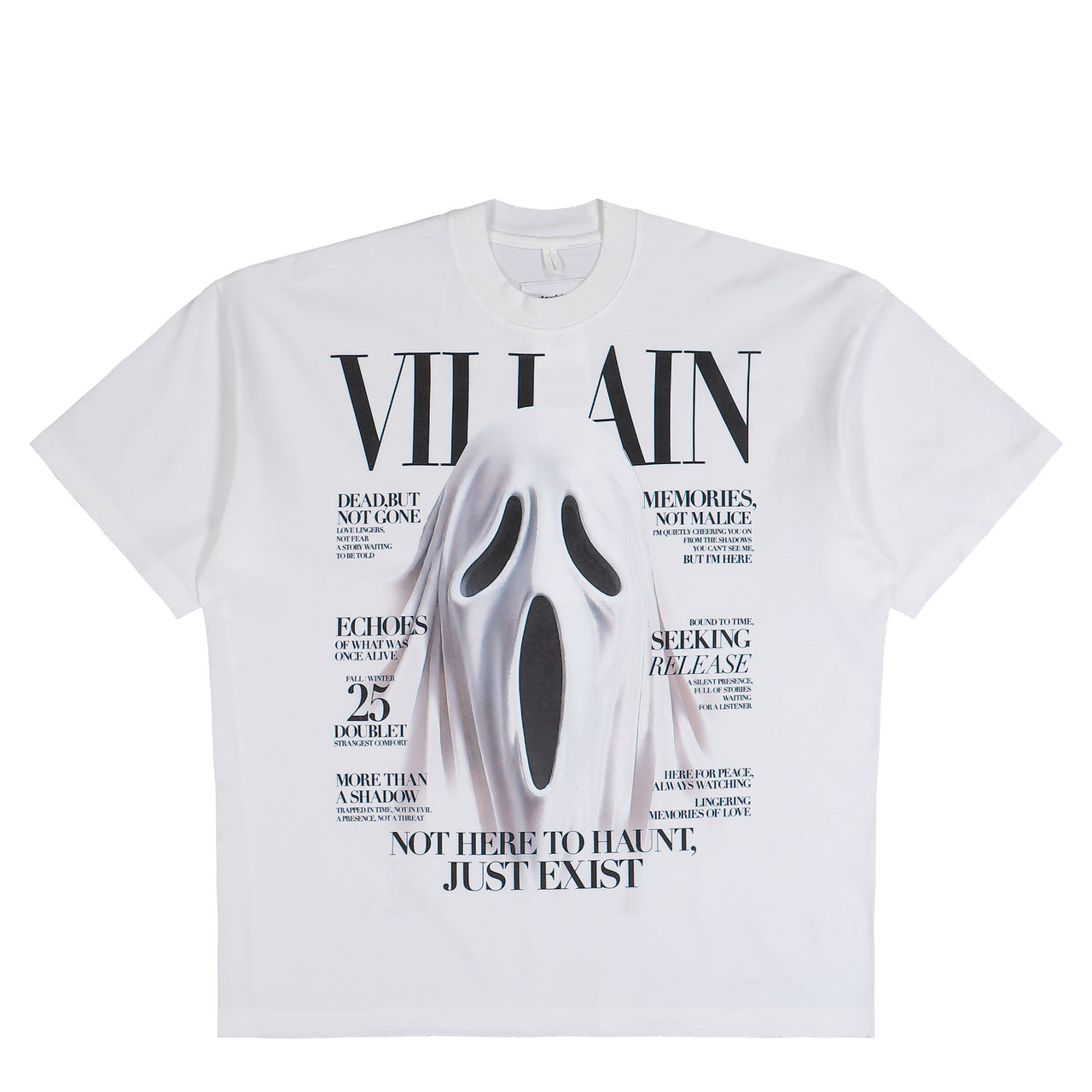 Doublet Villain Cover Print T-Shirt White T-Shirts 25AW48CS411 Detail View 1 | GATE