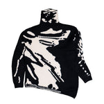 Doublet Graffiti Jacquard Knit Pullover White / Black Sweatshirts 25AW63KN190 Detail View 2 | GATE