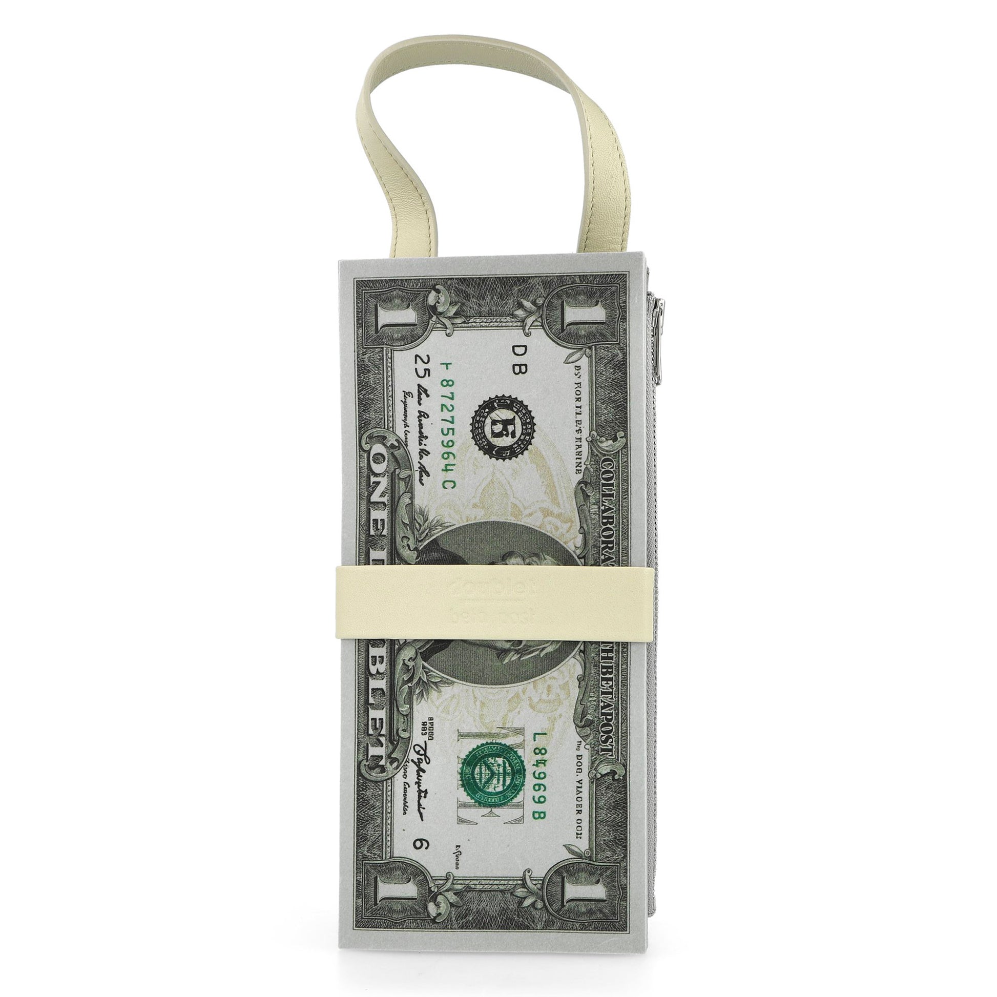 Doublet Cash Stack Clutch Bag Grey Clutches 25AW77BG63 Detail View 1 | GATE