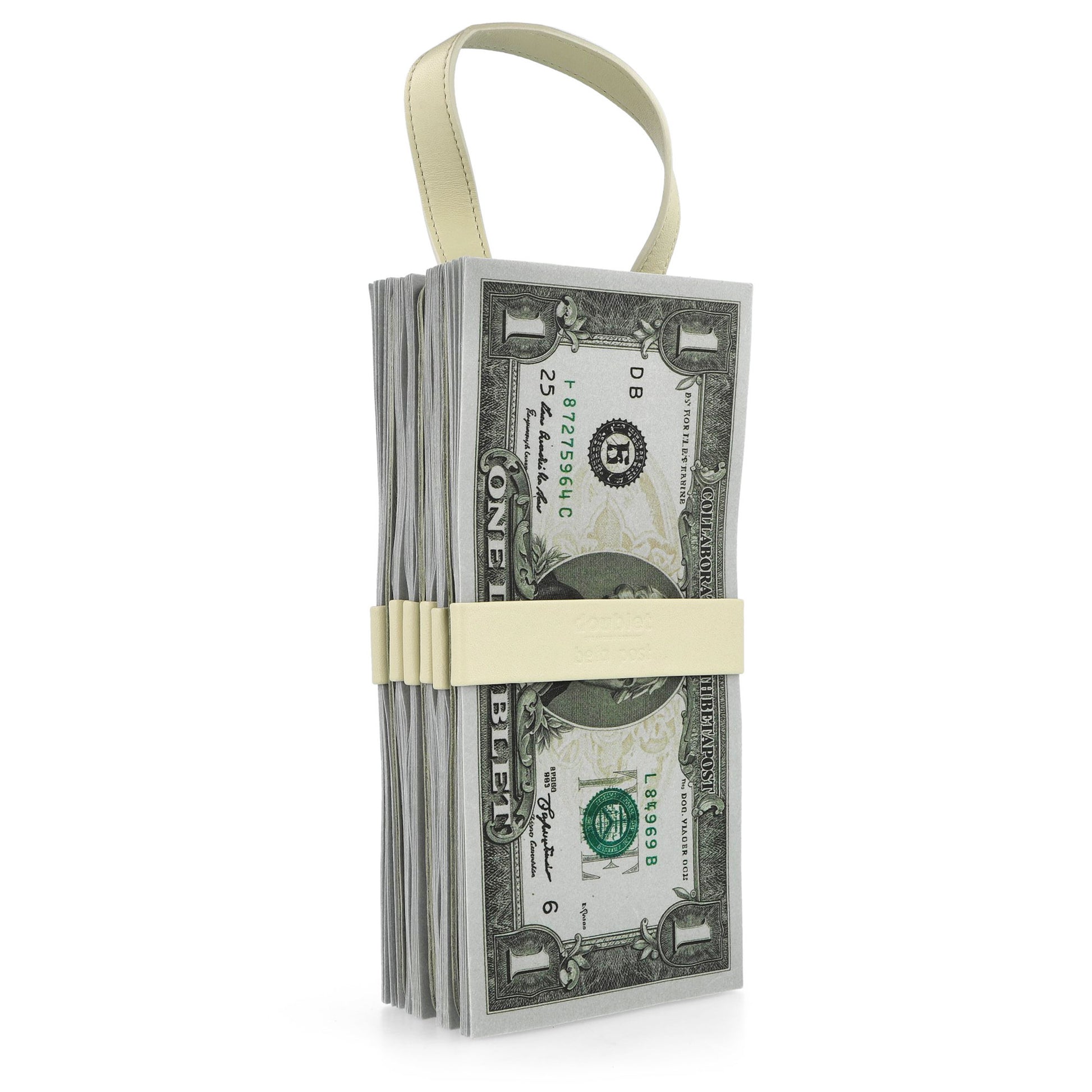 Doublet Cash Stack Clutch Bag Grey Clutches 25AW77BG63 Detail View 4 | GATE