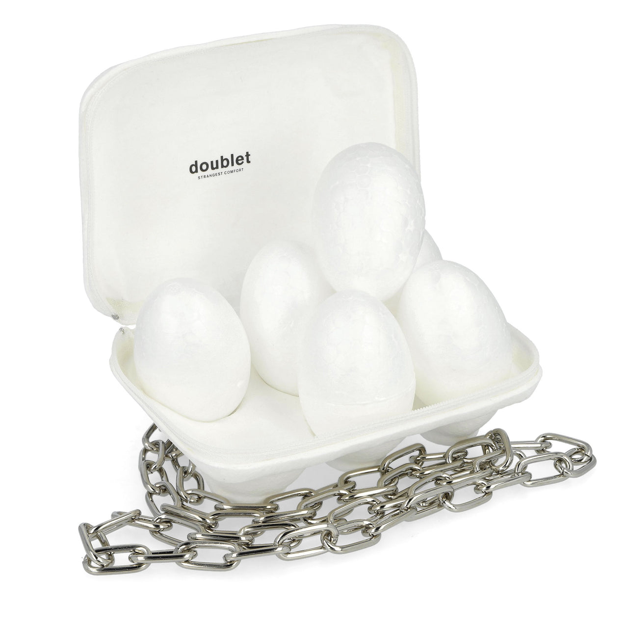 Doublet Egg Pack Pouch White Shoulder Bags 25AW97BG69 Detail View 1 | GATE