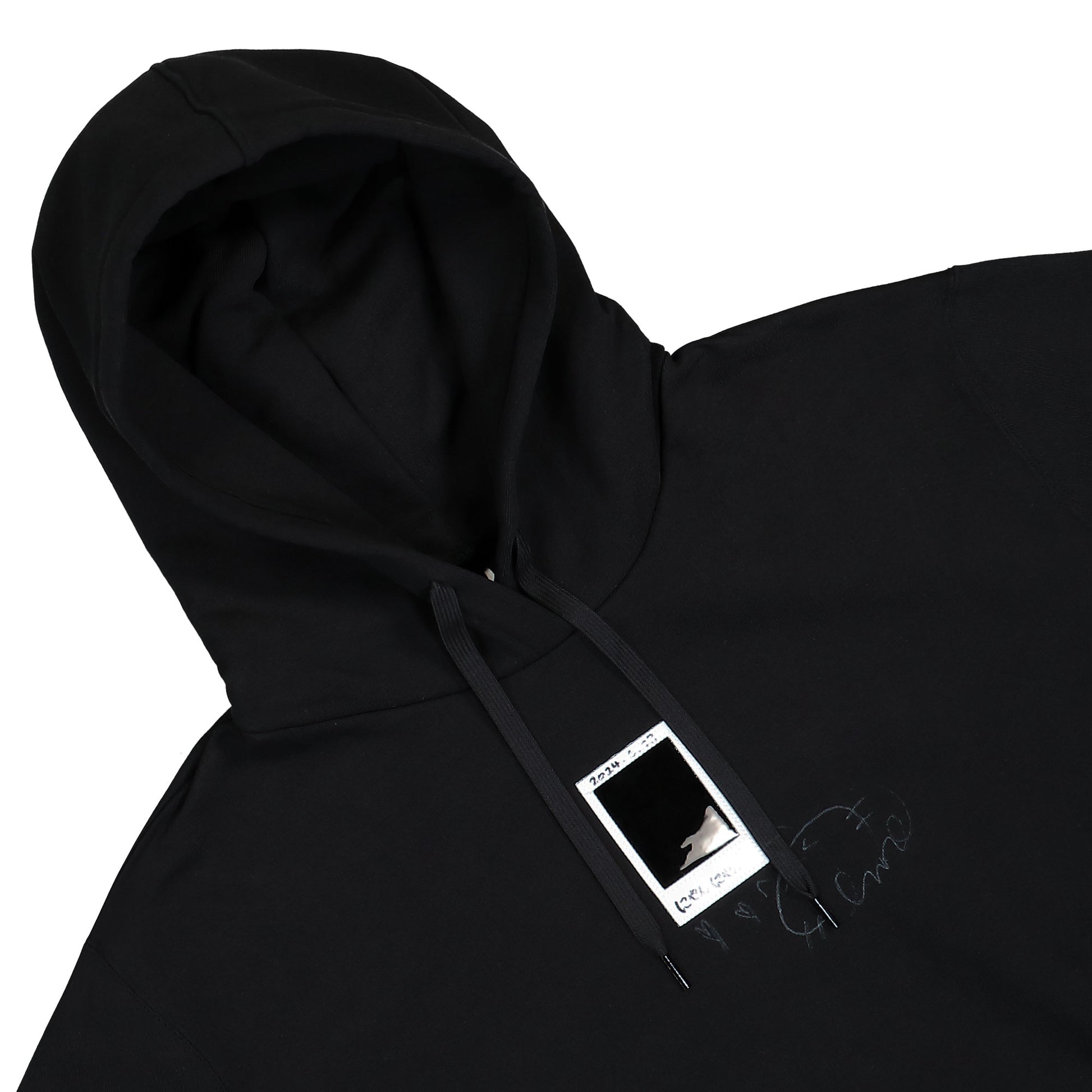 Doublet Cheki Rainbow Film Hoodie Black Detail view 3 | Gate
