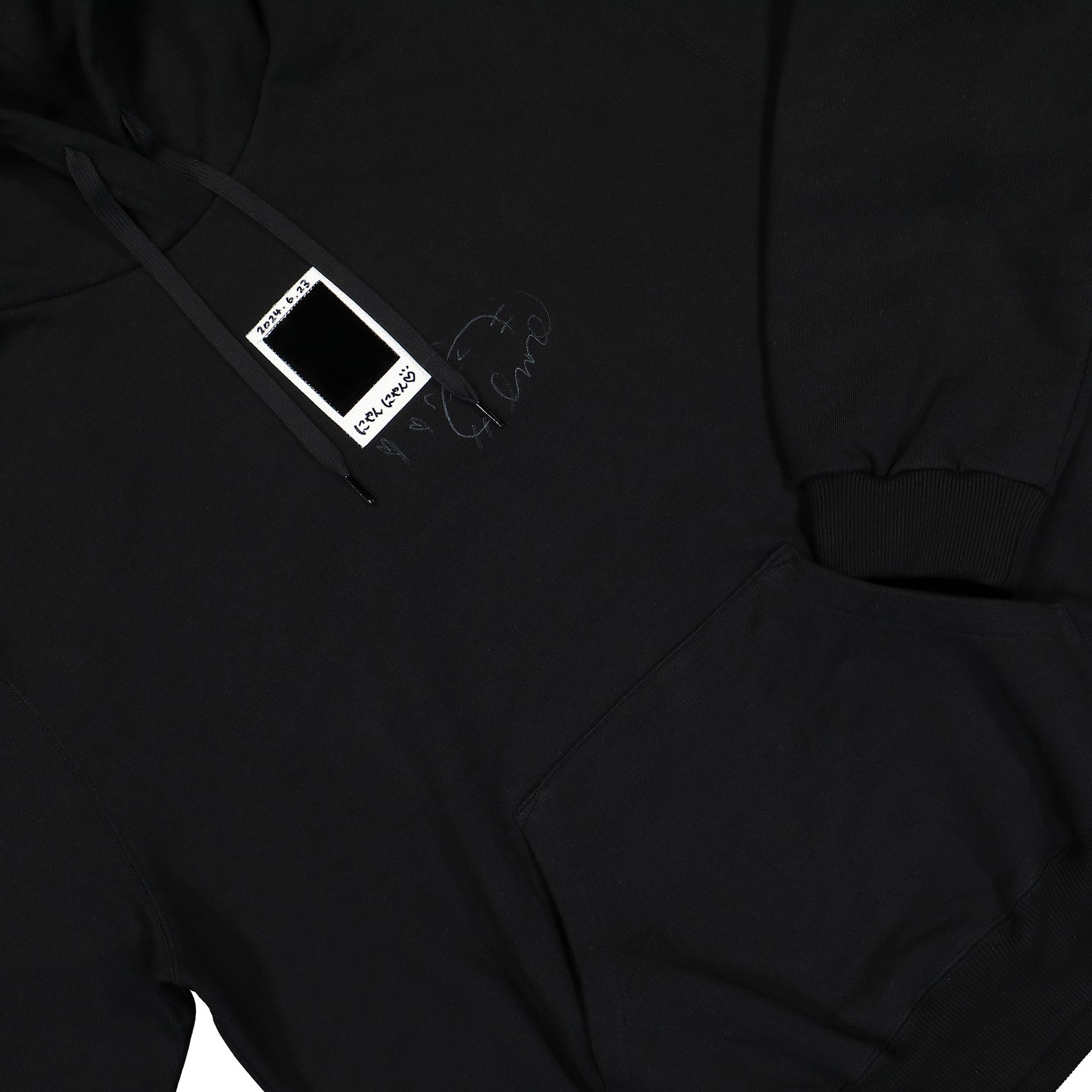 Doublet Cheki Rainbow Film Hoodie Black Detail view 4 | Gate